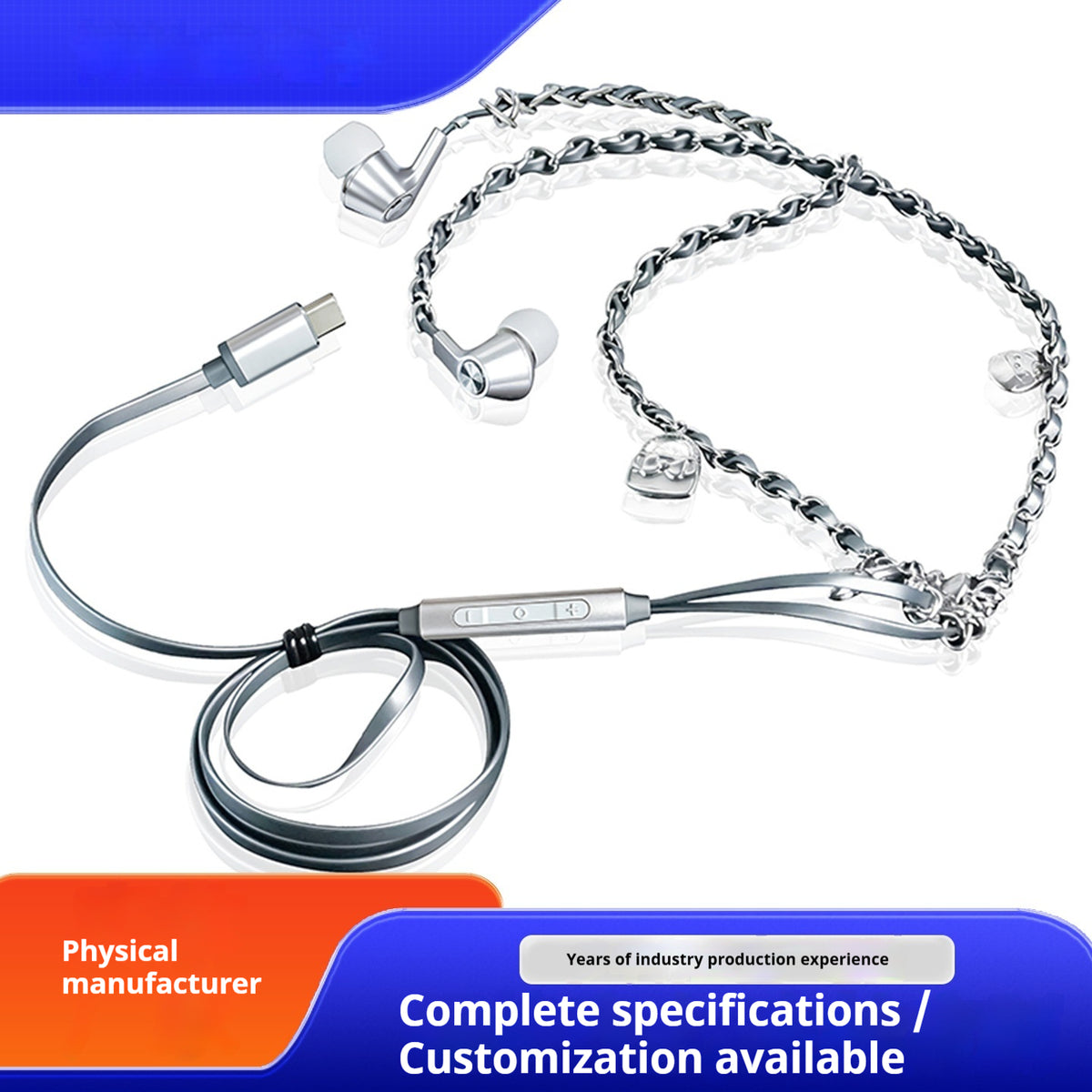 Wired Neckband USB-C Plug-In Control Headset with Microphone