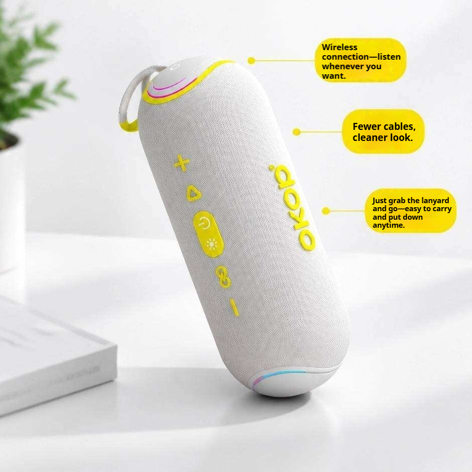 KP-851 Portable Bluetooth Speaker with RGB Lighting