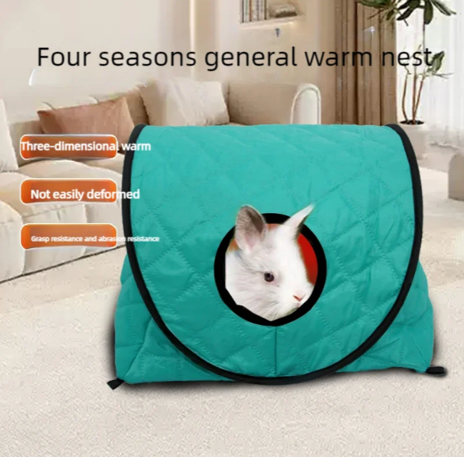 Foldable insulated pet bed tent interior