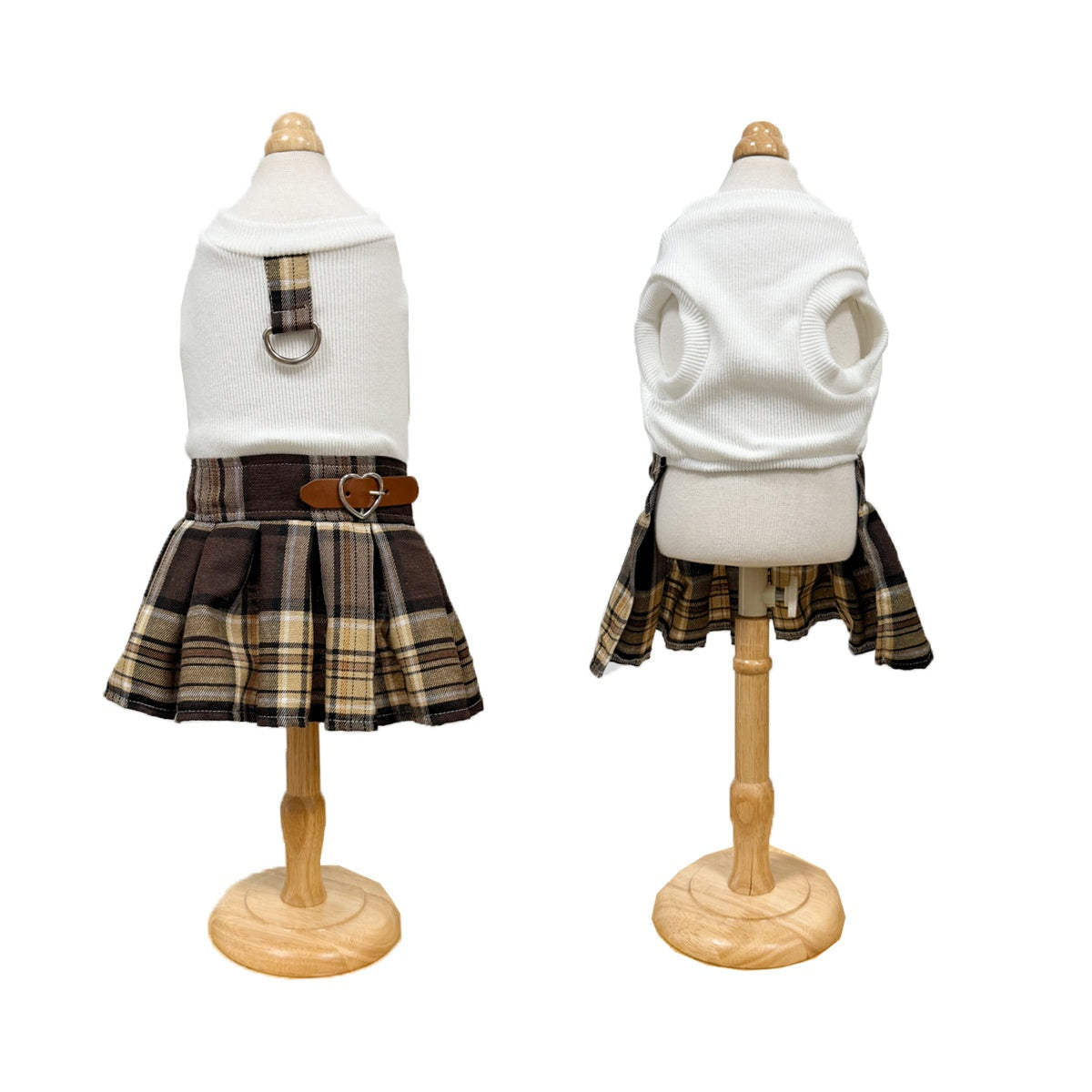 Plaid Pleated Dog Dress