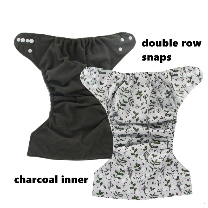 Floral Print Breathable Leak-Proof Washable Cloth Diaper Cover