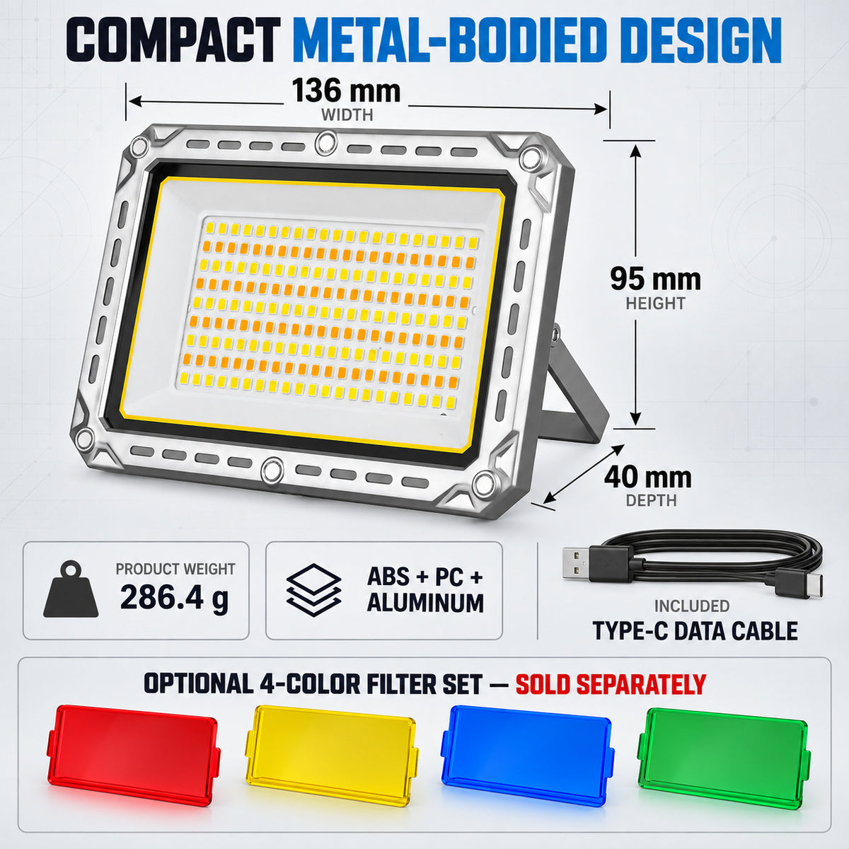 W8138-1 Rechargeable Magnetic LED Flood Light