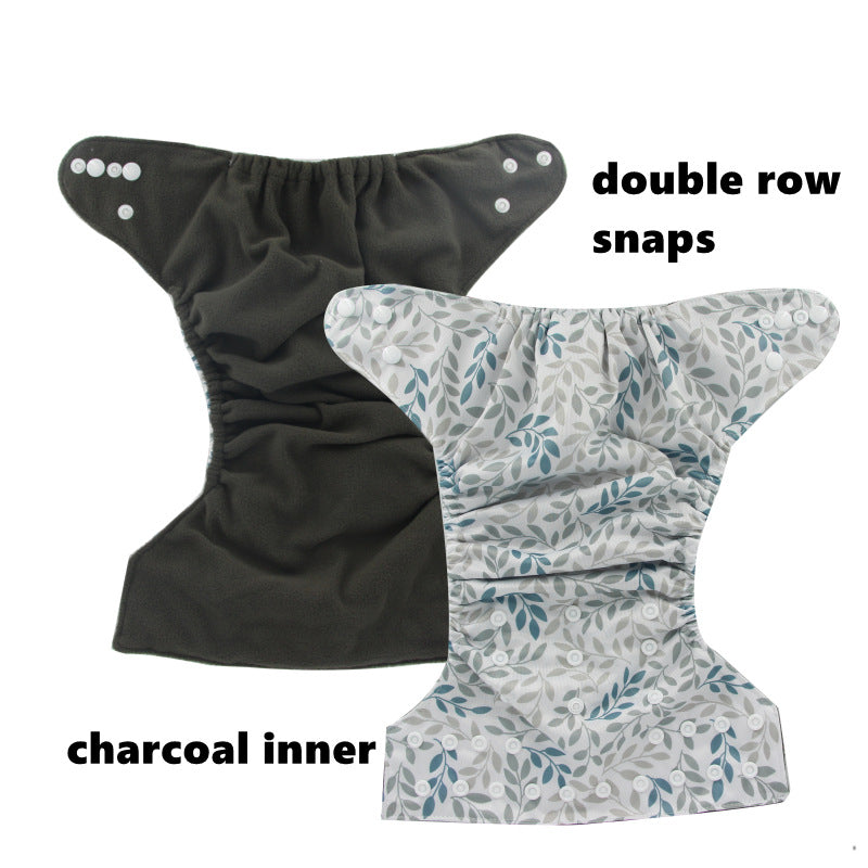 Floral Print Breathable Leak-Proof Washable Cloth Diaper Cover