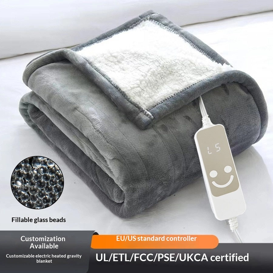 Double Electric Heated Mattress Pad - Light Gray-EU 130X70.9 in