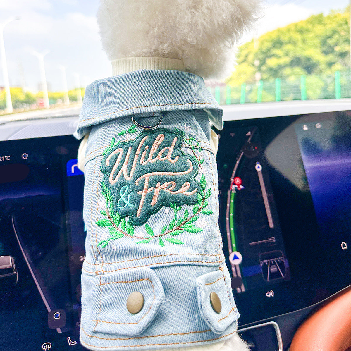 Dog and Cat Denim Jacket - Stylish Pet Outfit - Wild-XS