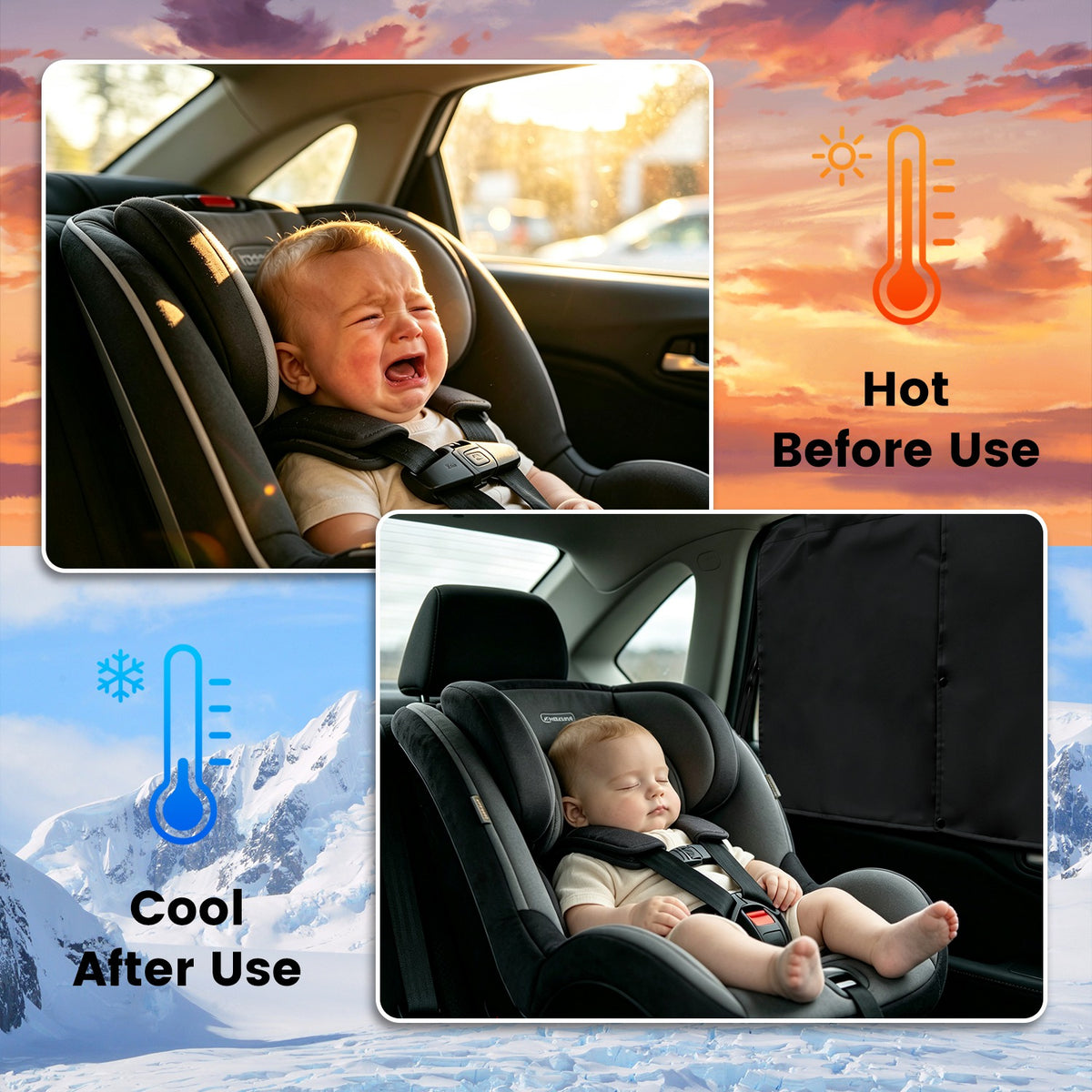 2 Pack Car Window Shades 26.77x19.09In