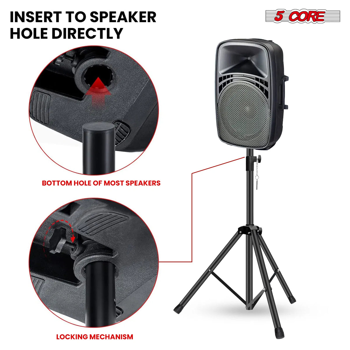 5 Core Adjustable Speaker Stand