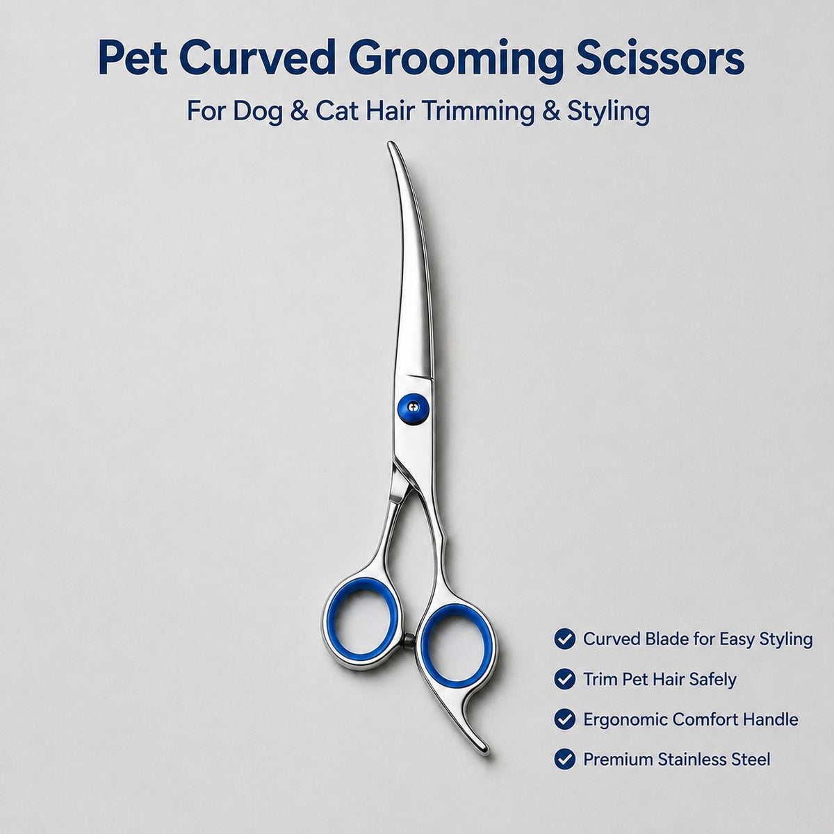 Pet Grooming Scissors Kit - 4-in-1 Professional Set