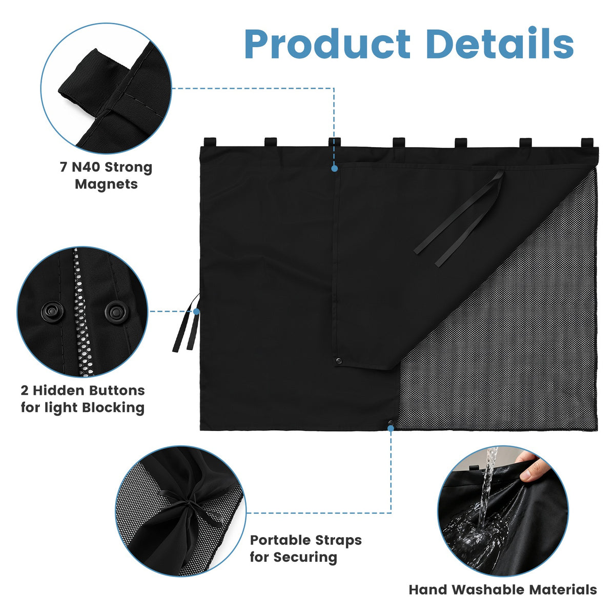 2 Pack Car Window Shades 26.77x19.09In