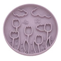 Tulip Slow-Feeding Silicone Lick Mat with Suction Cup for Pets - Taro Purple