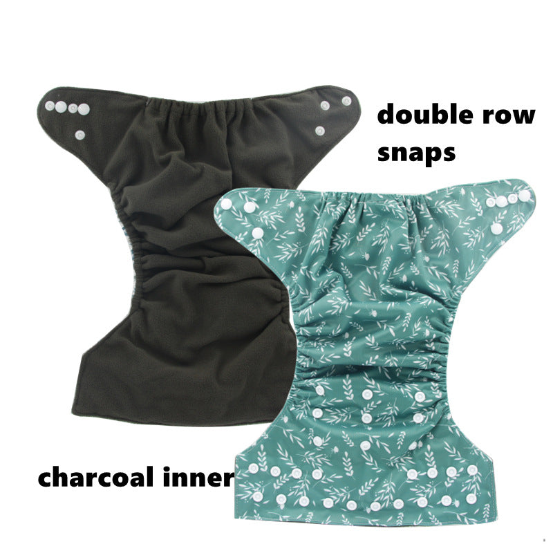 Floral Print Breathable Leak-Proof Washable Cloth Diaper Cover