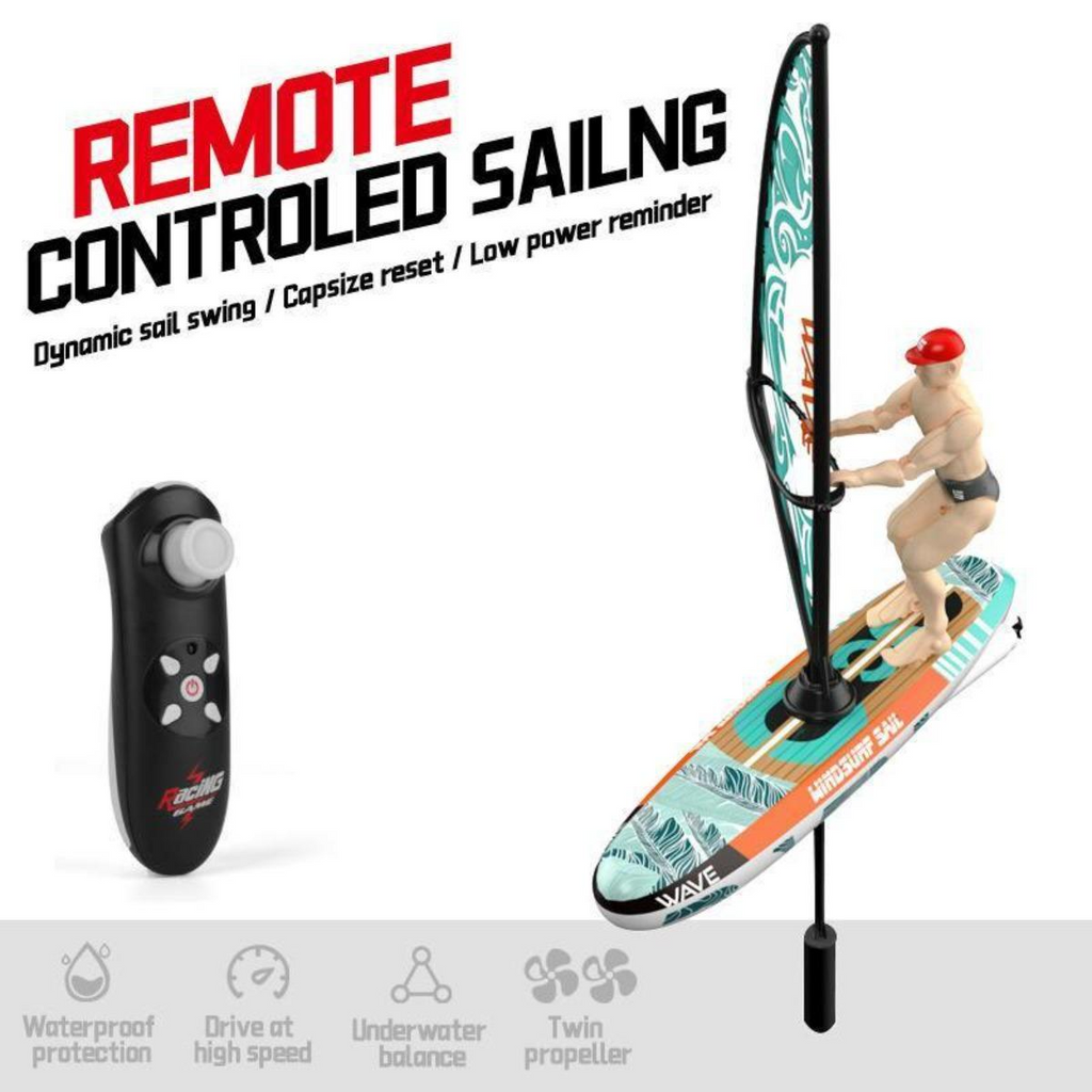 2.4GHz High Speed RC Racing Sailboat Toy - Green