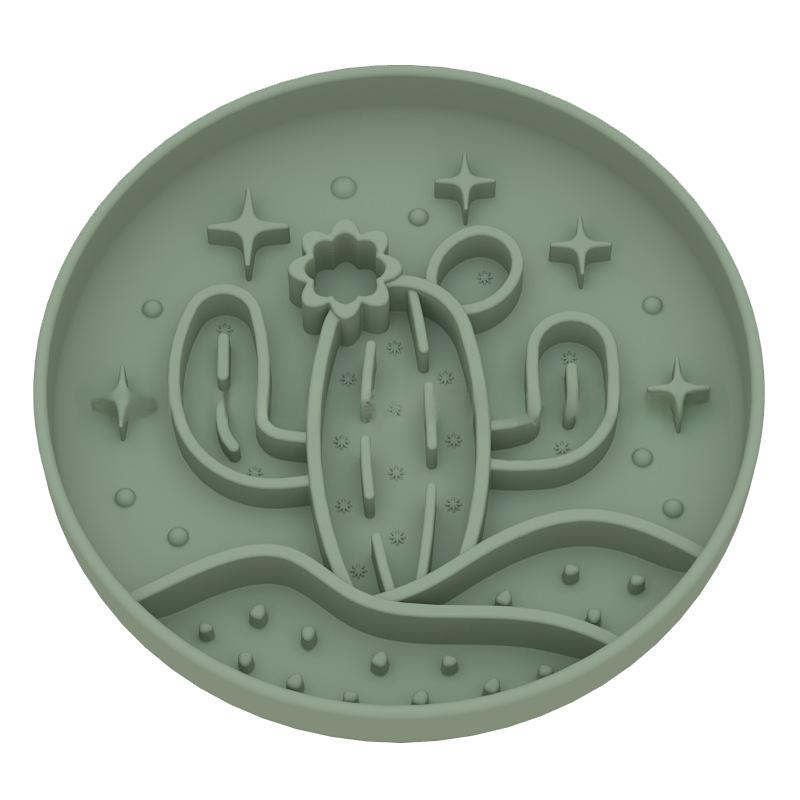 Cactus slow-feeder bowl in use