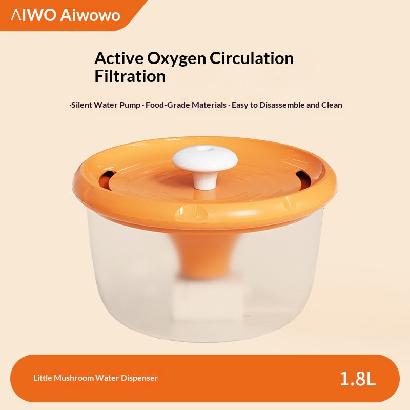 Mushroom Pet Water Dispenser - Automatic Flow Filter Cat Feeder