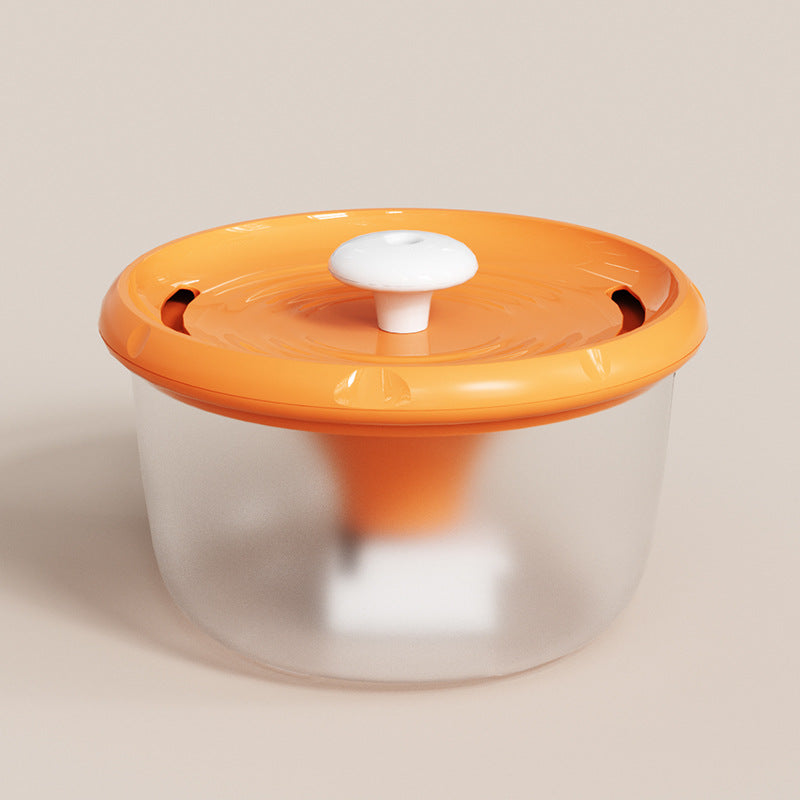 Mushroom Pet Water Dispenser - Automatic Flow Filter Cat Feeder - Water dispenser orange-1pc