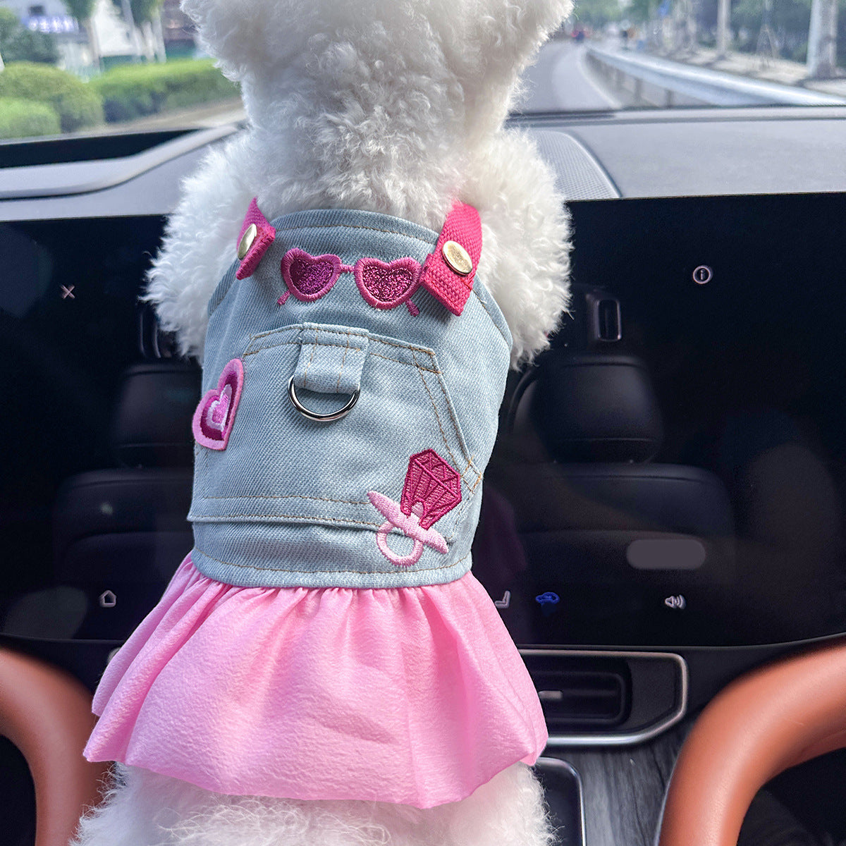 Dog and Cat Denim Jacket - Stylish Pet Outfit - Pink Fashion-L