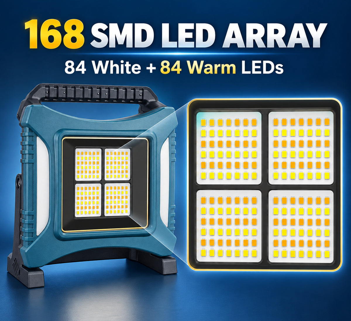 W8144-4 Rechargeable USB-C LED Warning Flood Light