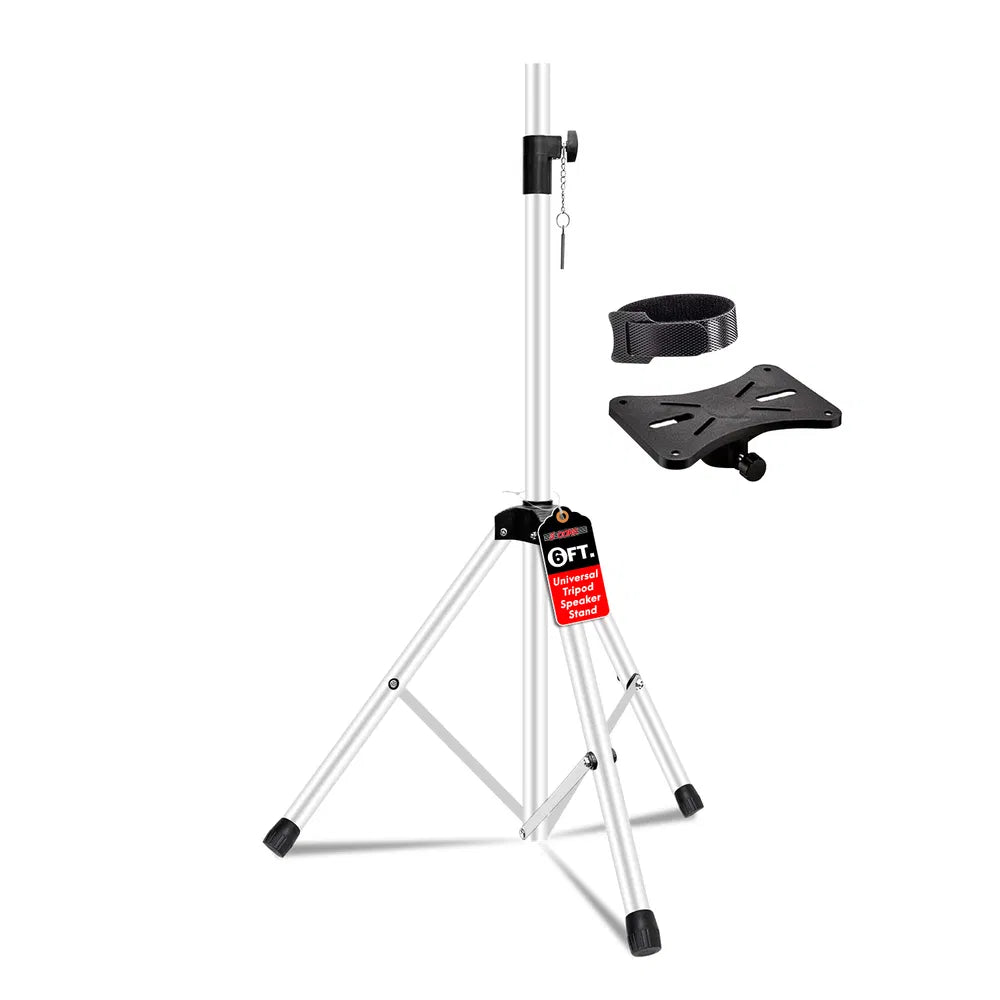 5 Core Adjustable Speaker Stand - White