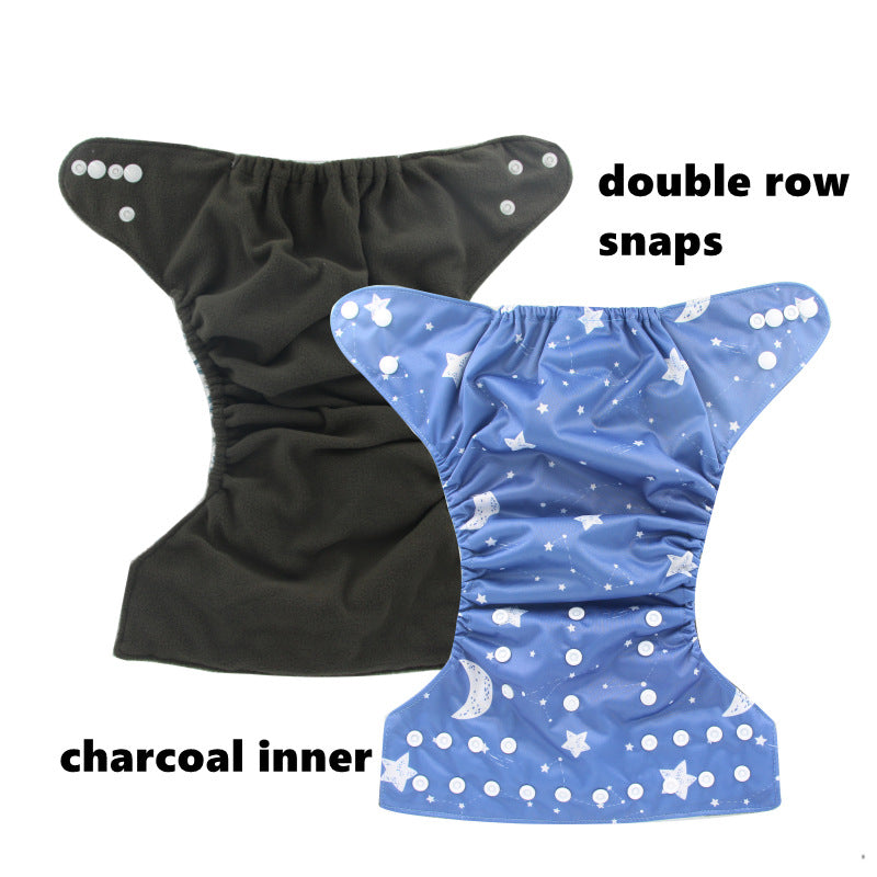 Floral Print Breathable Leak-Proof Washable Cloth Diaper Cover - 4 Style-Average Size