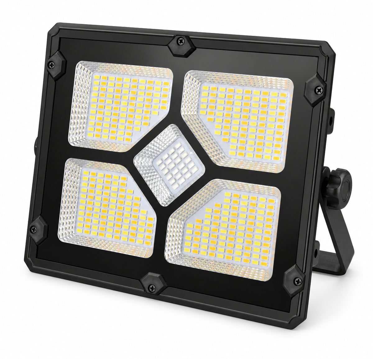 Solar Powered Rechargeable Battery Display Type C LED Flood Light 1