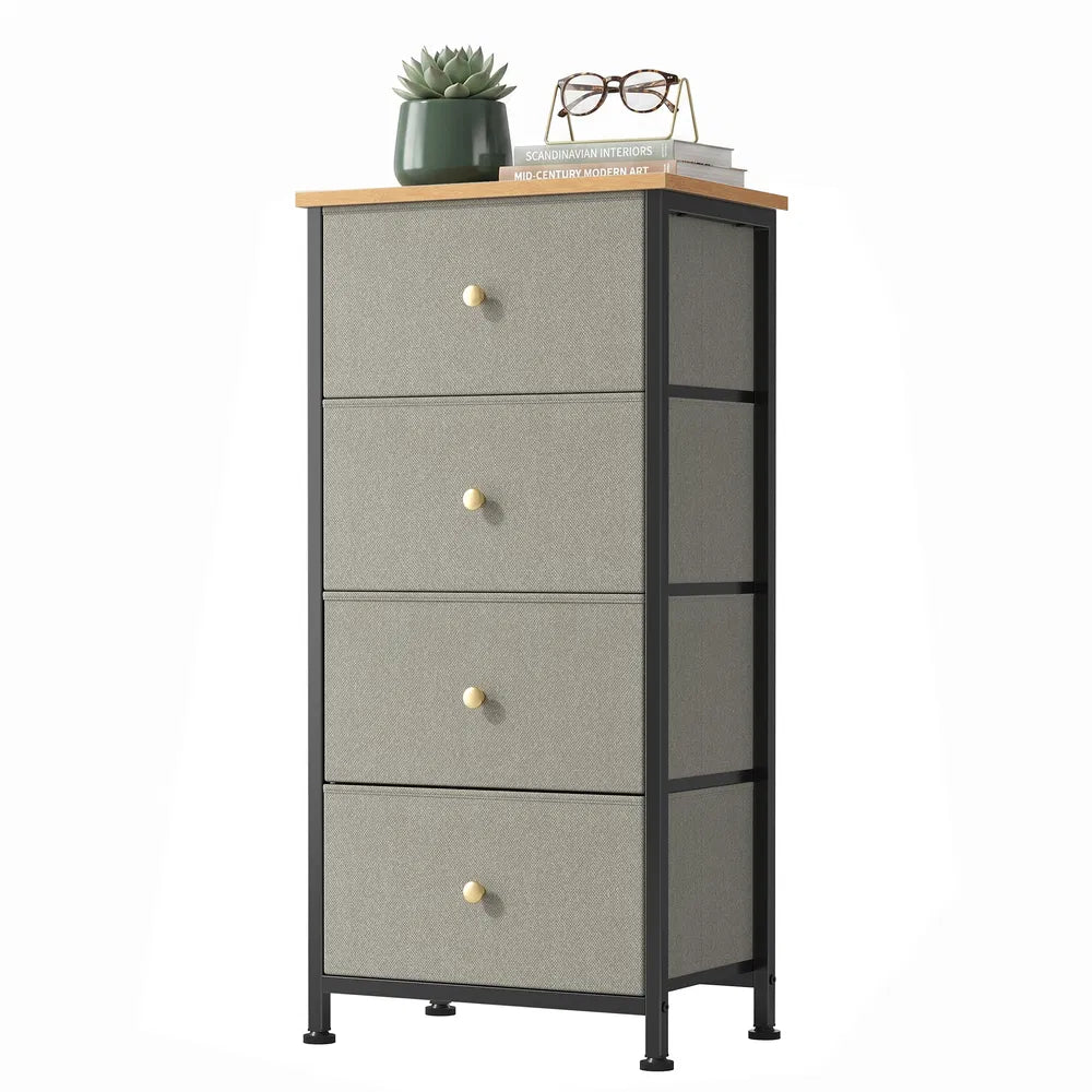 4-Drawer Storage Cabinet - dark green