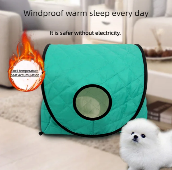 Foldable insulated pet bed tent