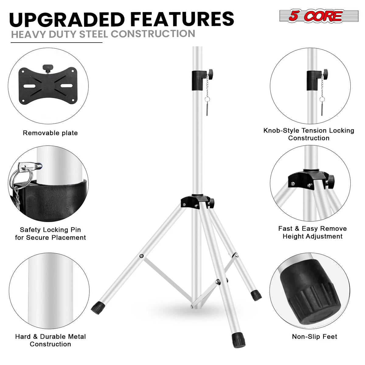5 Core Adjustable Speaker Stand
