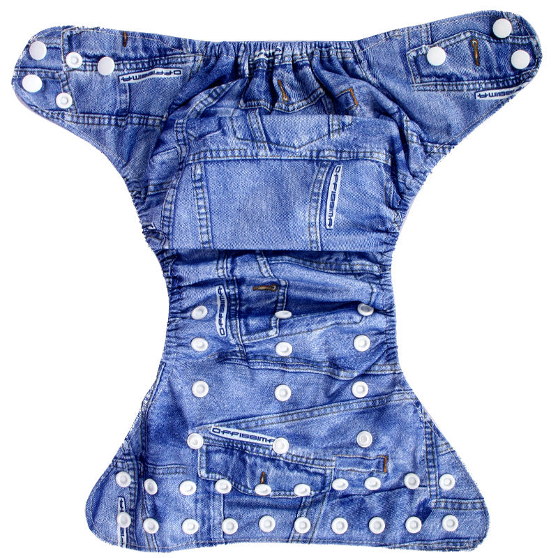 Reusable cloth diapers with disposable inserts
