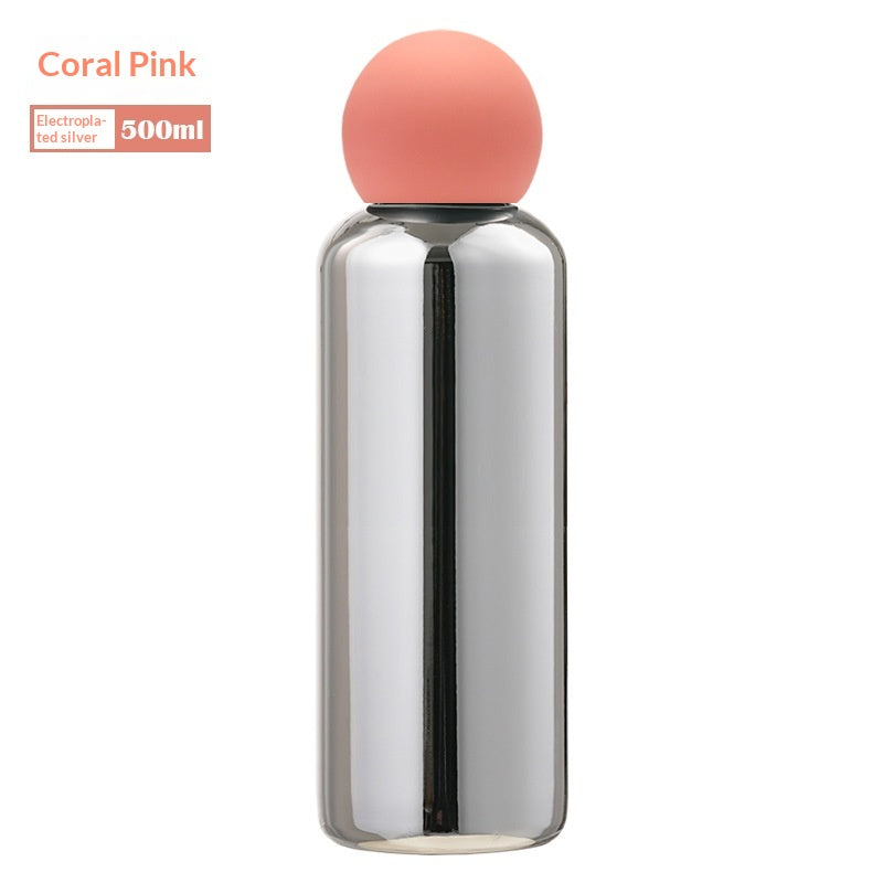 Electroplated Silver Stainless Steel Vacuum Insulated Bottle