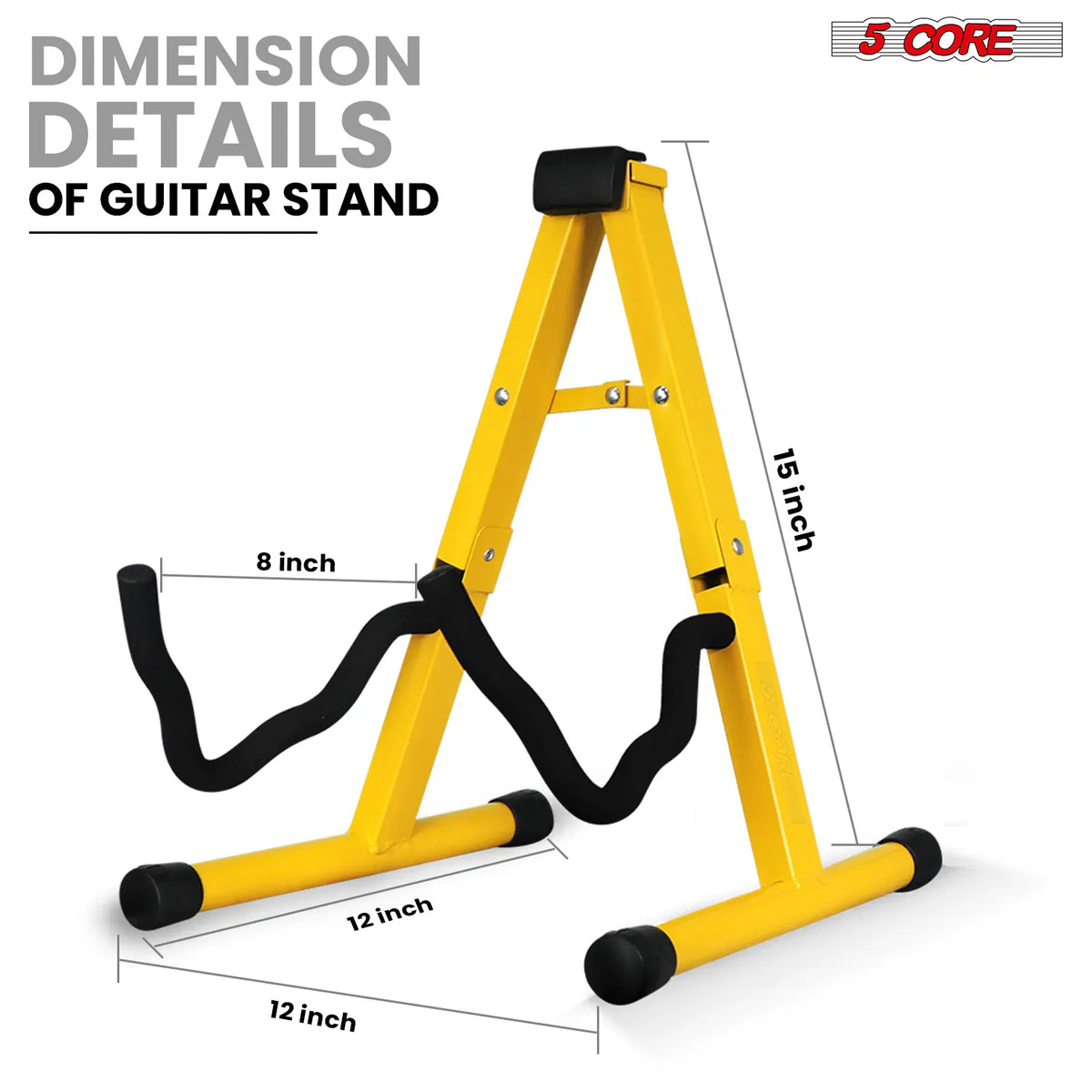 5 Core Guitar Stand 2-Pack A-Frame with Soft Foam Arm