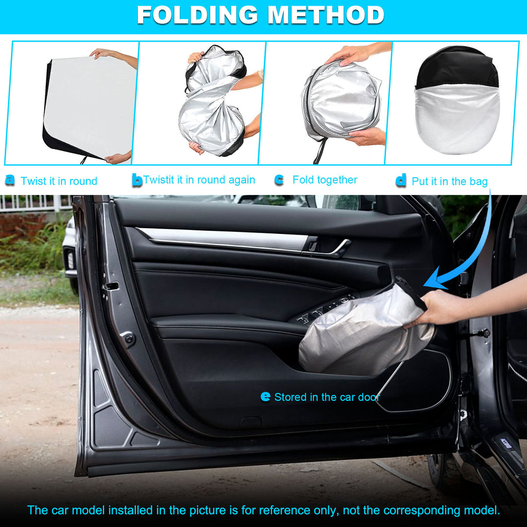 Honda Accord 2018-2022 Windshield Sun Shade, Foldable Visor Cover