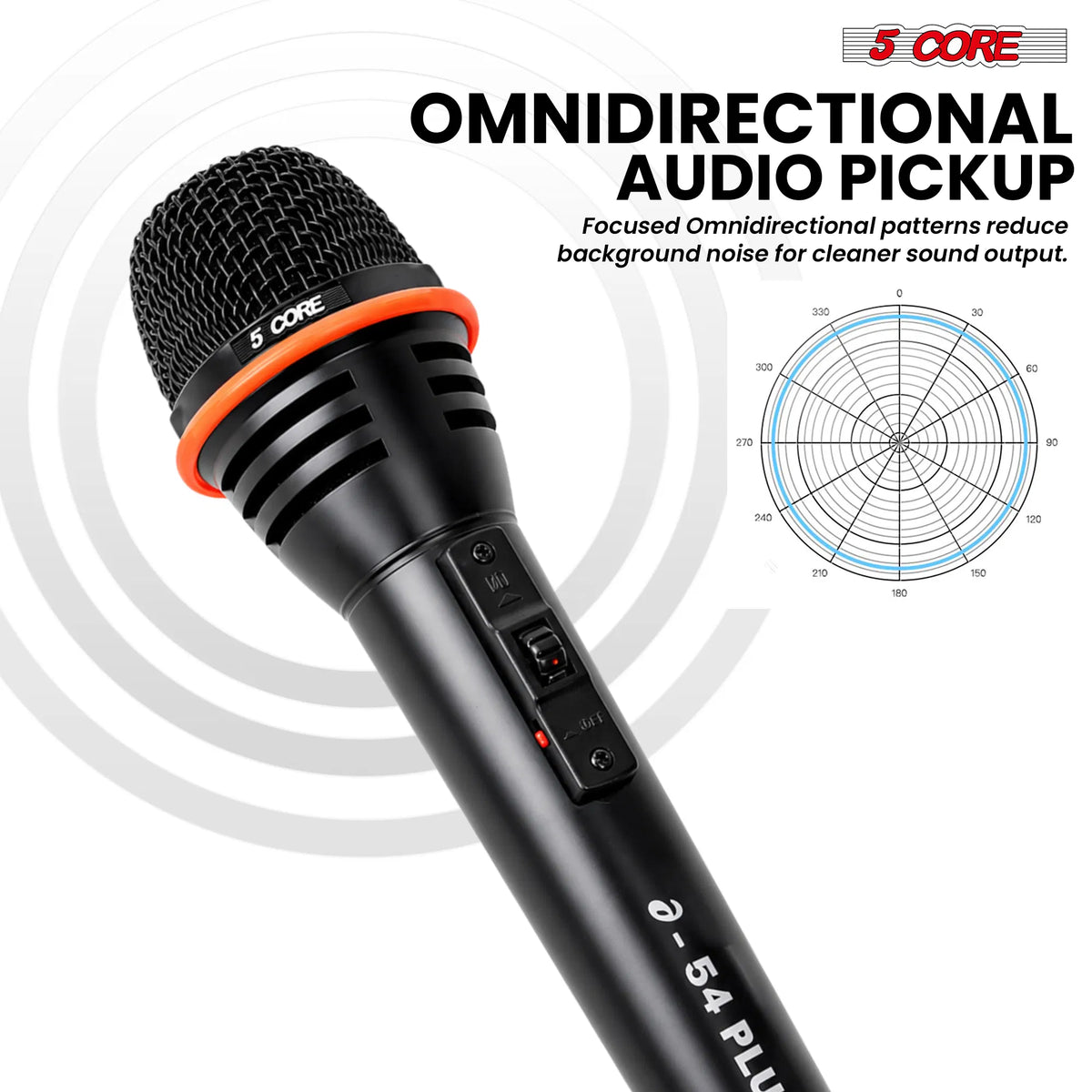 5Core Dynamic Handheld Microphone with XLR Cable