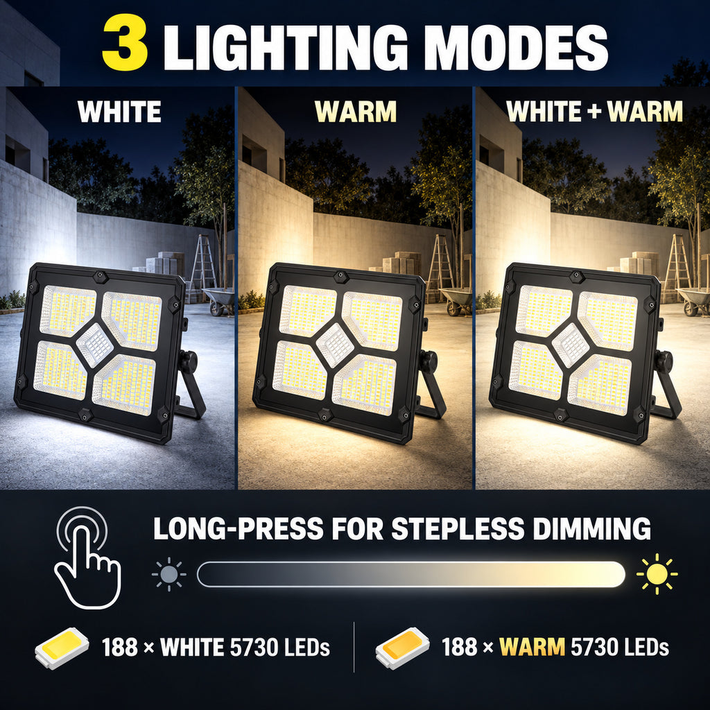 Solar Powered Rechargeable LED Flood Light W885 1