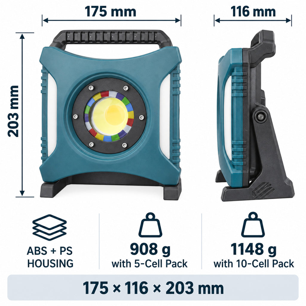 Rechargeable COB LED Flood Light with Type-C Charging