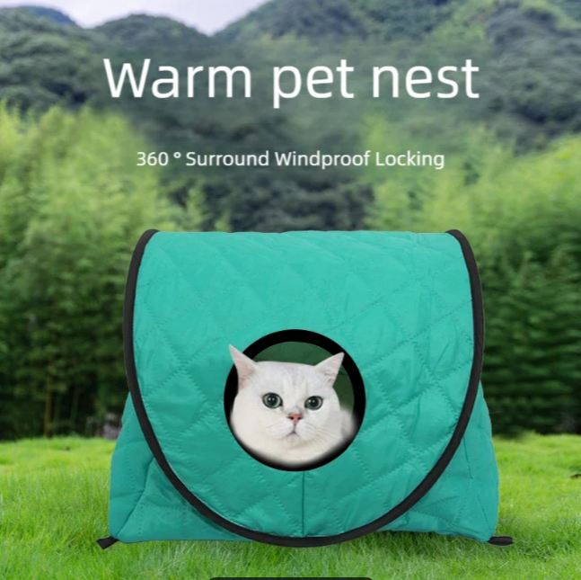 Pet bed tent folded flat