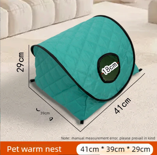 Pet bed tent in use
