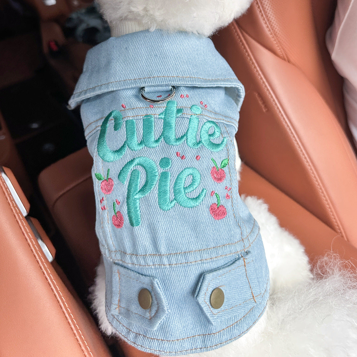 Dog and Cat Denim Jacket - Stylish Pet Outfit - Sweetheart Pie-L