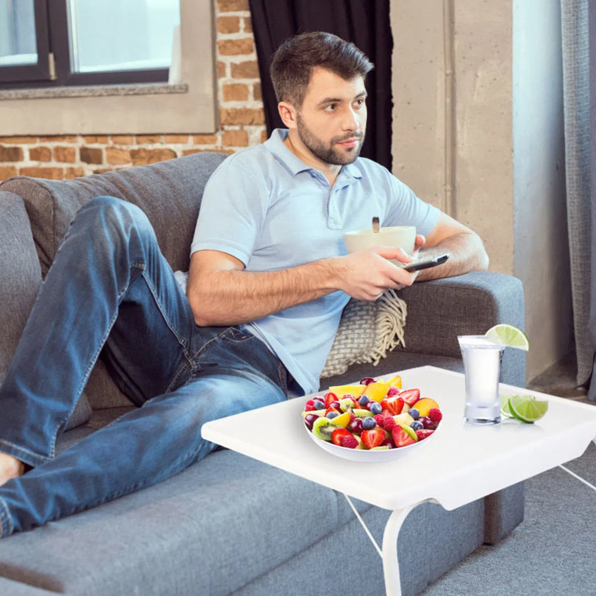 Foldable Tray Table Portable Sofa TV
