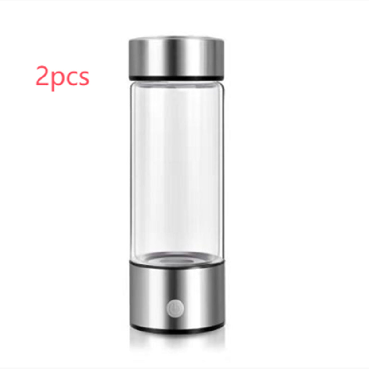 Electric Hydrogen-Rich Water Generator Bottle - Silver-401 500ml-2-Pack