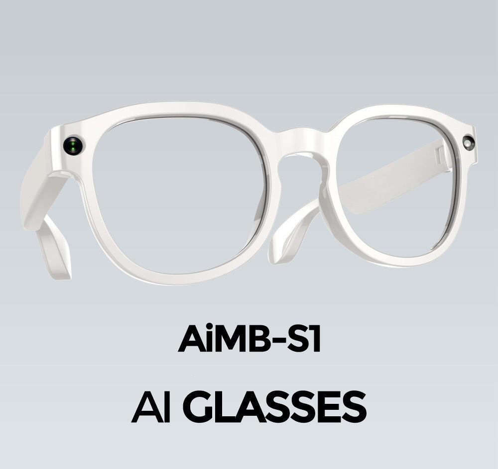 8-Megapixel Bluetooth Calling Smart Glasses - AIMB S1 White