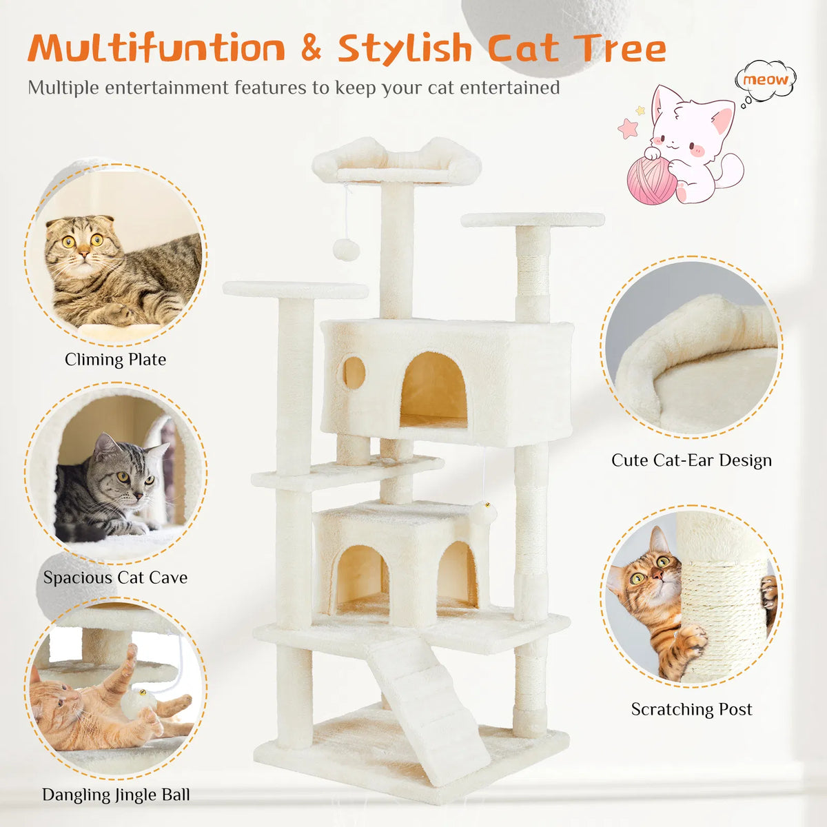 Multi-Functional Cat Tree House